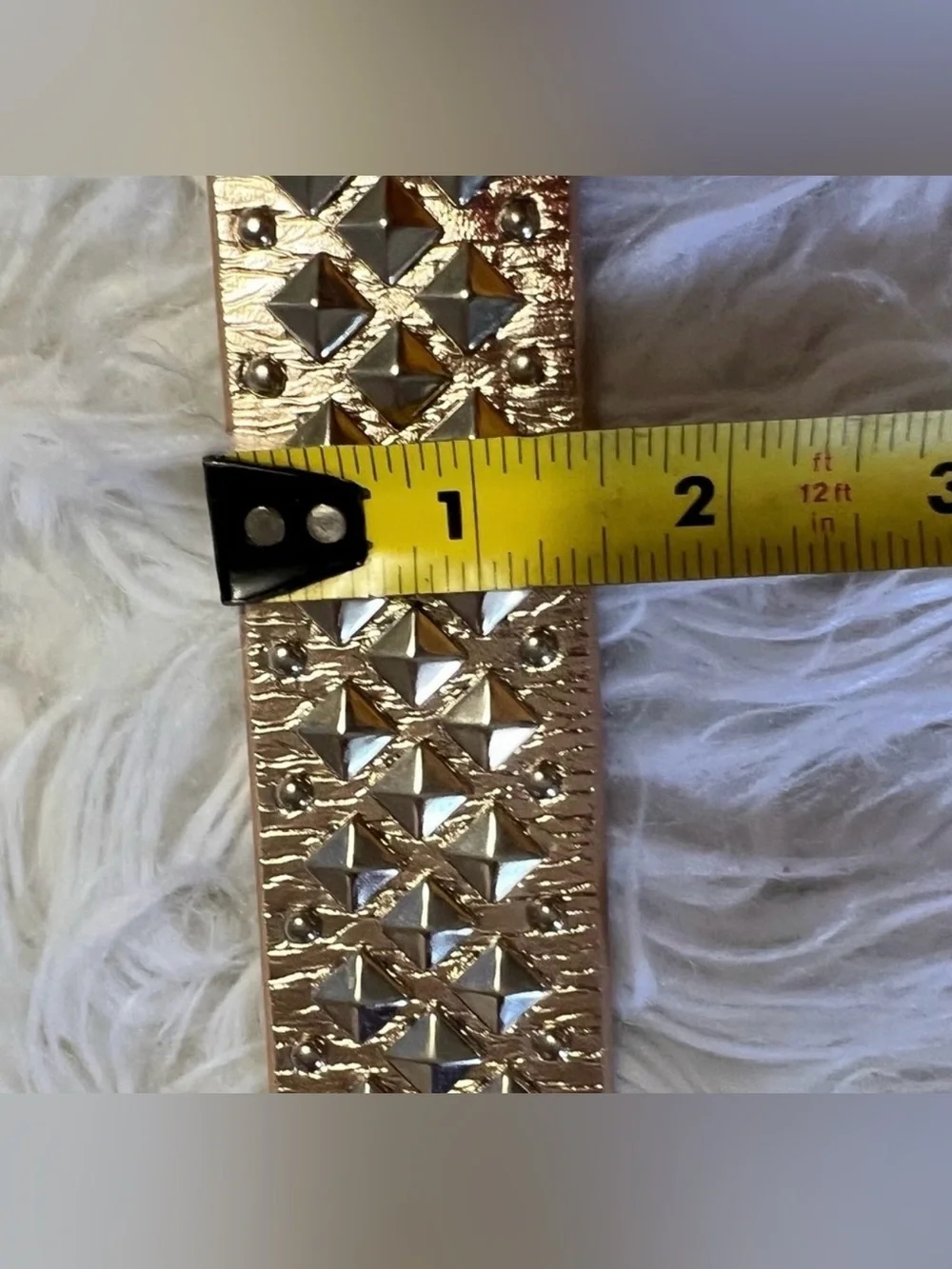 No Boundaries Rose Gold Studded Women's Belt